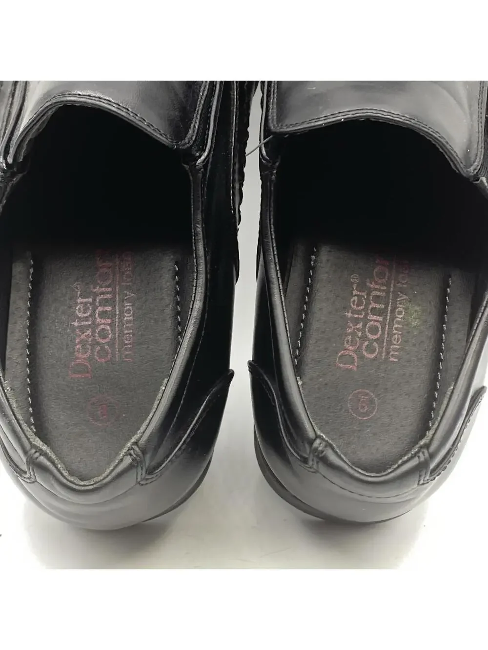 Dexter Black Leather Lace Up Men’s Dress Shoes Size 9 with Square Toe